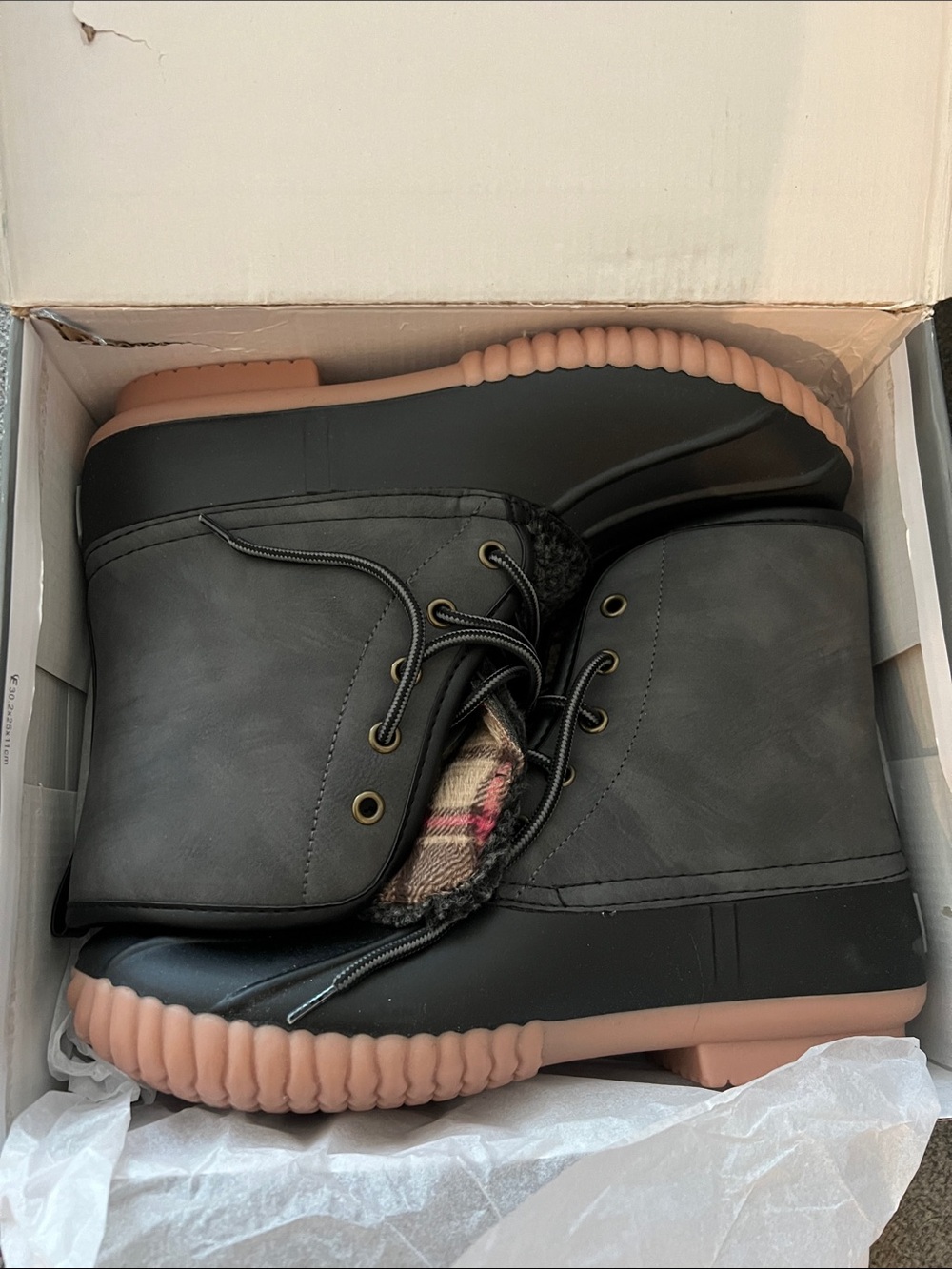 Women's Simply Southern Black Waterproof Snow RainBoots with Rubber Sole Size 10